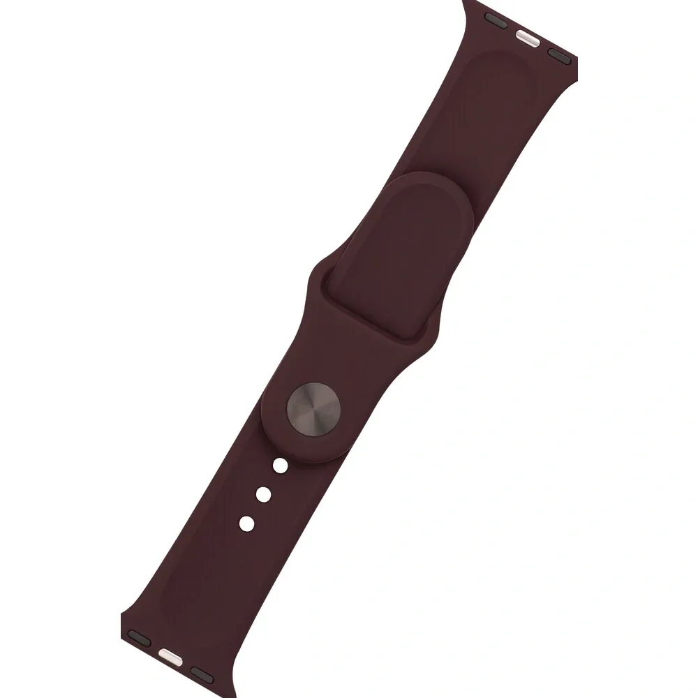 FIXED Silicone Strap set silikonových řemínků Apple Watch 38/40/41mm kakaový