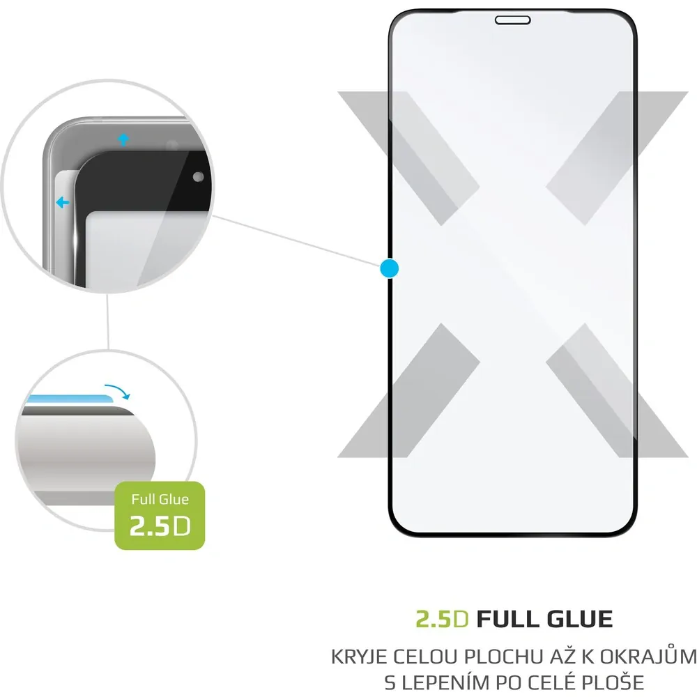 FIXED 2,5D Full-Cover tvrzené sklo 0,33mm Apple iPhone XS Max/11 Pro Max černé