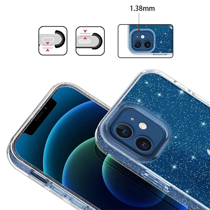 Glitrový kryt na mobil Crystal Glitter pro Xiaomi Redmi Note 11/Note 11S , stříbrný