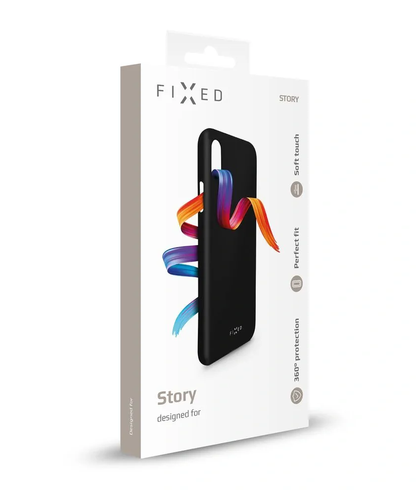 Zadní pogumovaný kryt FIXED Story pro Apple iPhone 12 Pro Max, černý FIXST-560-BK