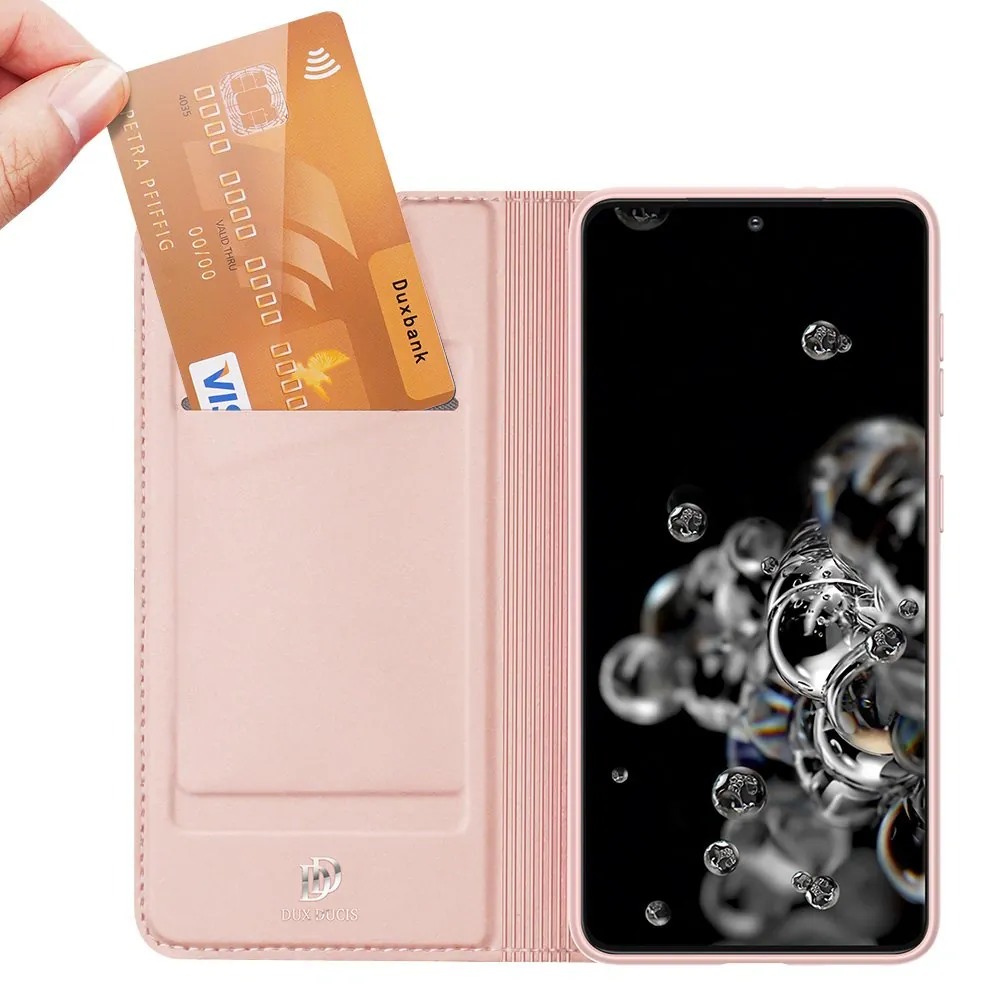 Flipové pouzdro Dux Ducis skin Samsung Galaxy S21 Ultra 5G , růžová