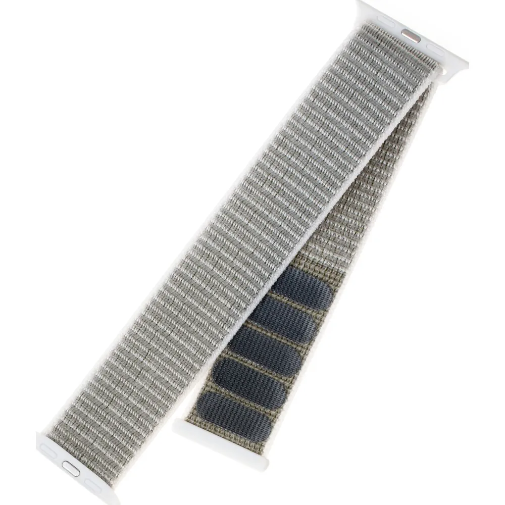 FIXED Nylon Strap nylonový pásek pro Apple Watch 42/44/45mm bílošedý, 3-44mm