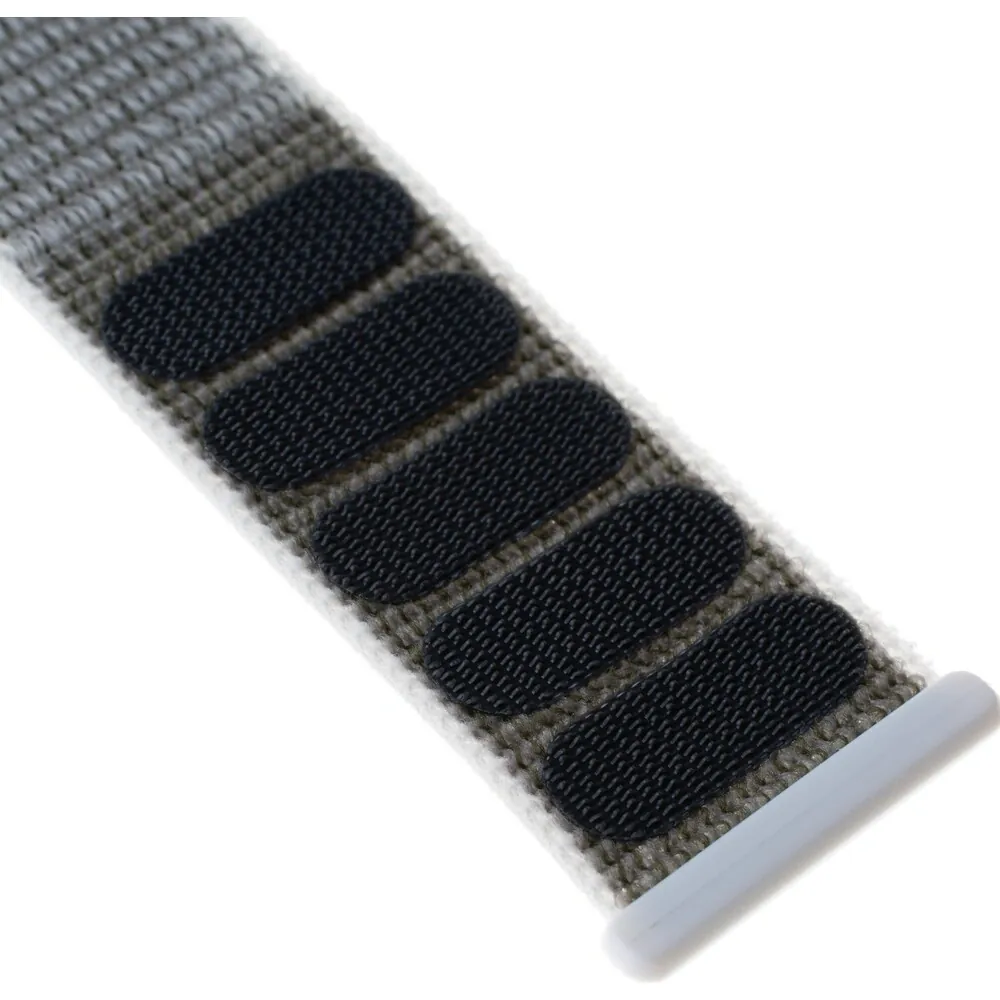 FIXED Nylon Strap nylonový pásek pro Apple Watch 42/44/45mm bílošedý, 3-44mm