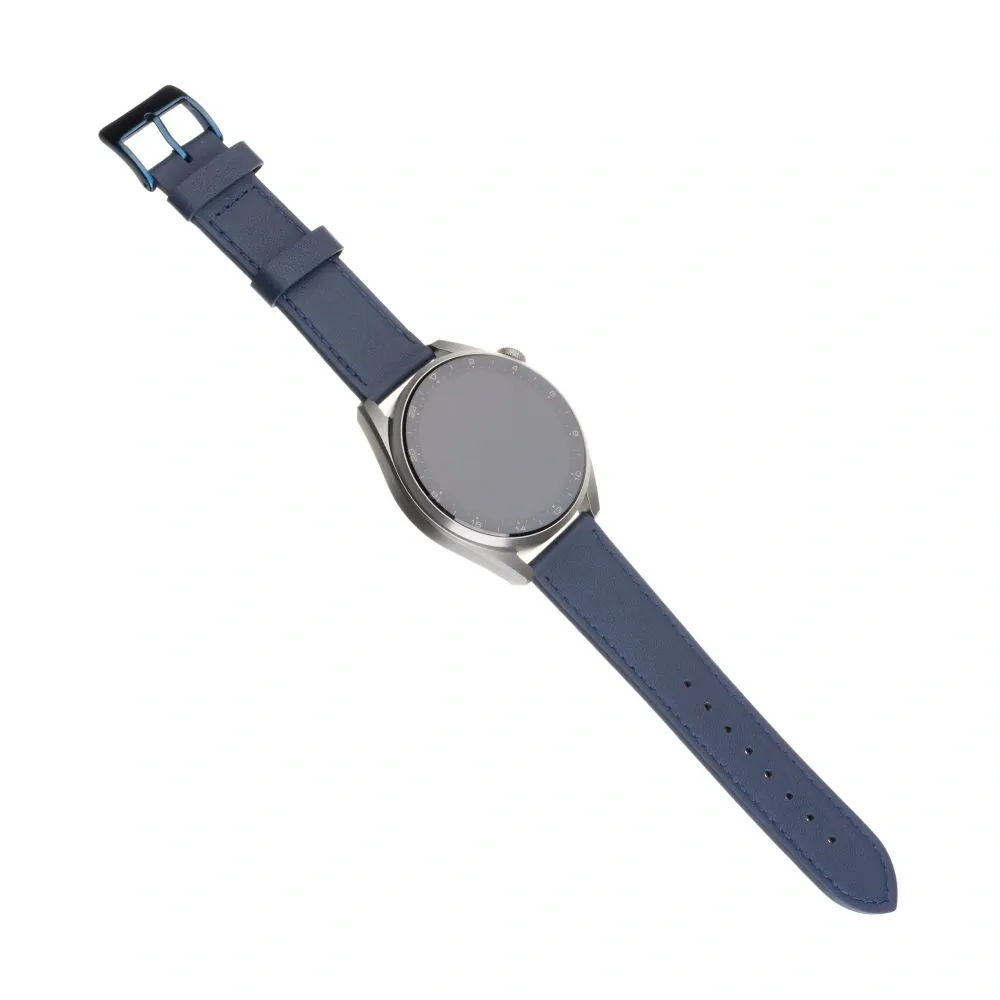 Kožený řemínek FIXED Leather Strap s Quick Release 20mm pro smartwatch, modrý FIXLST-20MM-BL