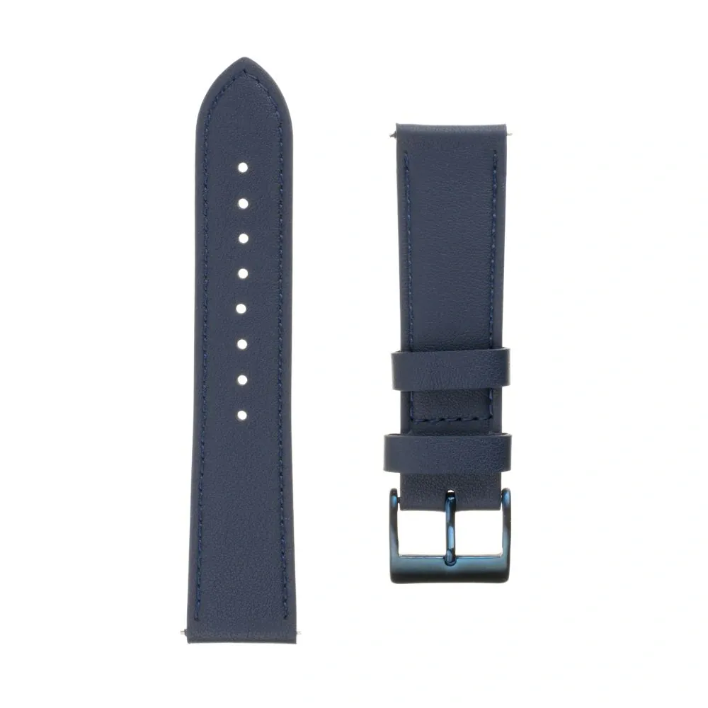 Kožený řemínek FIXED Leather Strap s Quick Release 20mm pro smartwatch, modrý FIXLST-20MM-BL