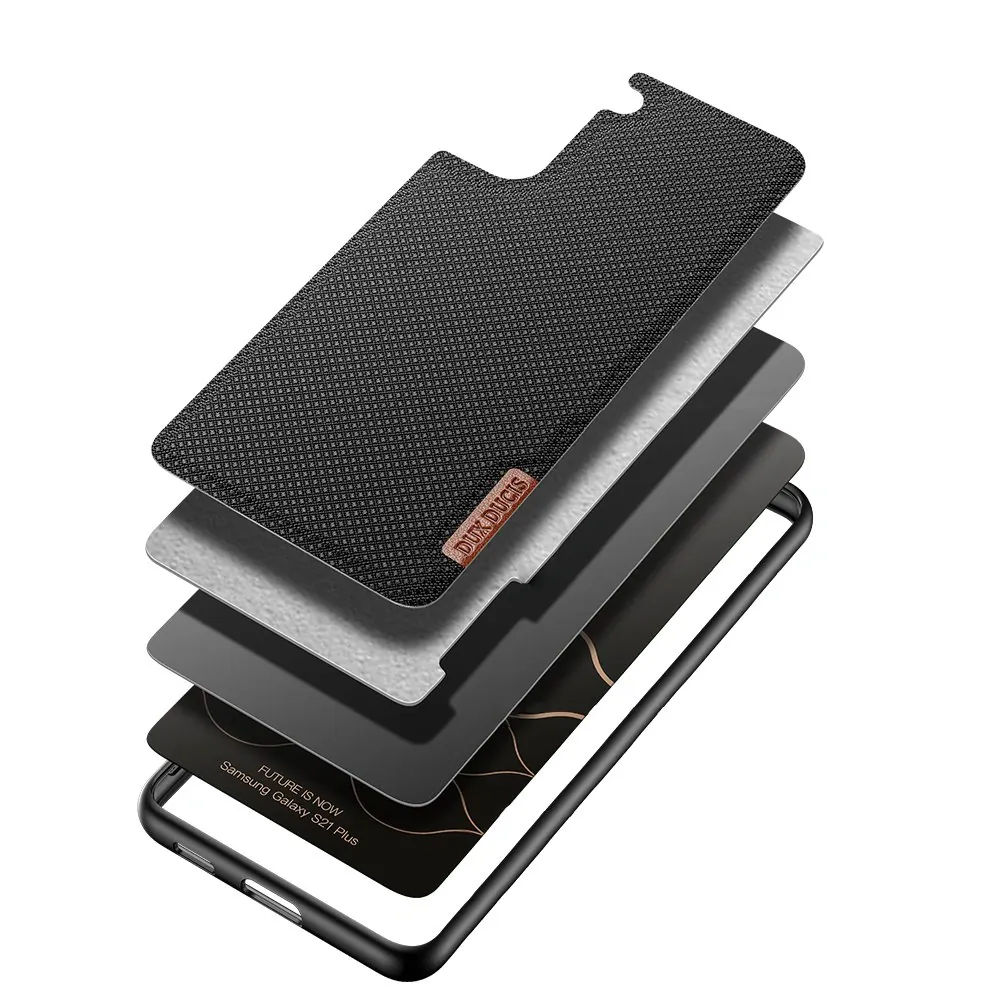 Luxusní pouzdro Dux Ducis Fino Nylon , Samsung Galaxy S21+ 5G (S21 Plus 5G) , černá
