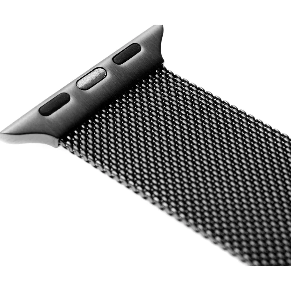 FIXED Mesh Strap síťový nerezový řemínek Apple Watch 42/44/45mm černý, FIXMEST-434-BK