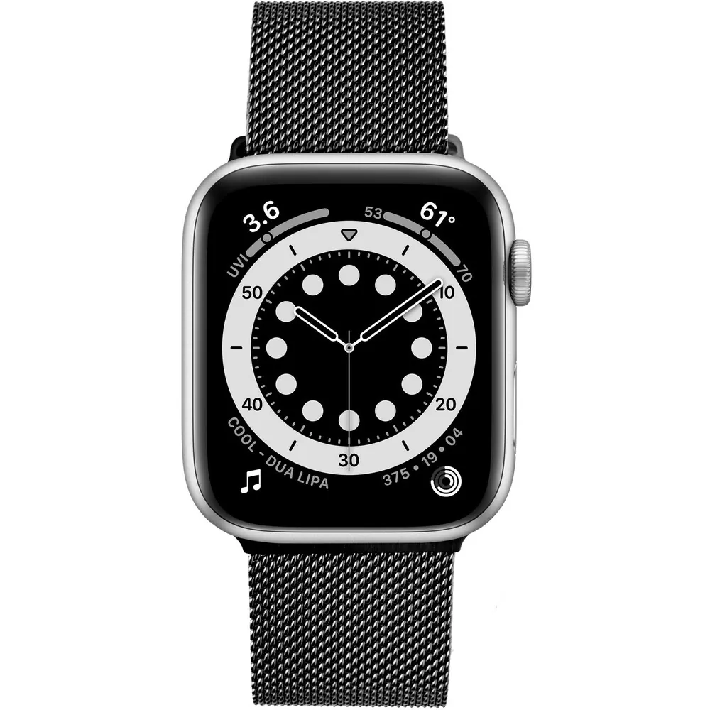 FIXED Mesh Strap síťový nerezový řemínek Apple Watch 42/44/45mm černý, FIXMEST-434-BK