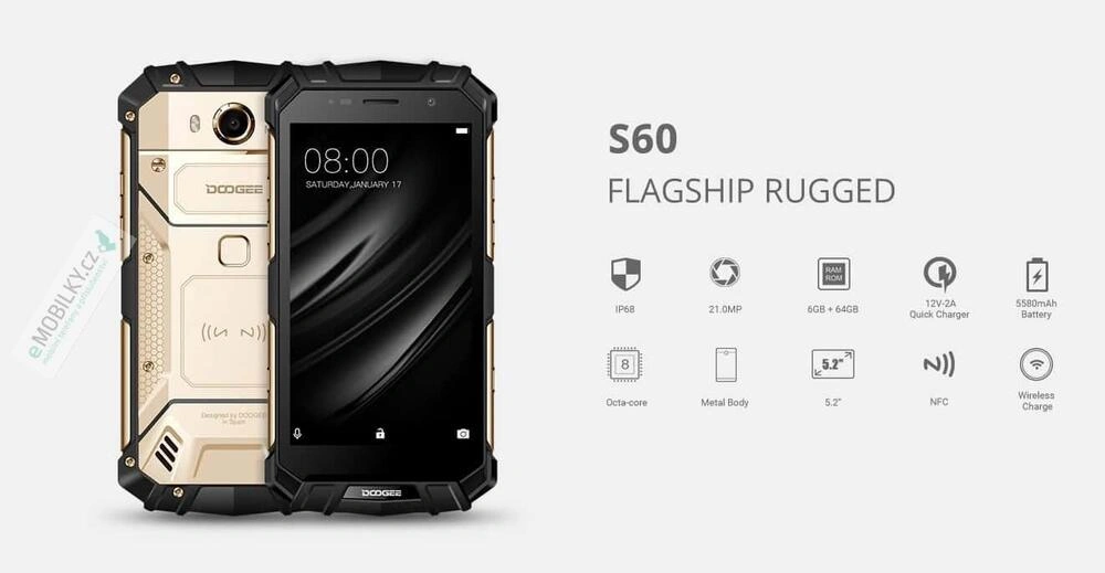 Doogee S60 6GB/64GB, DualSIM, CZ LTE, stříbrný