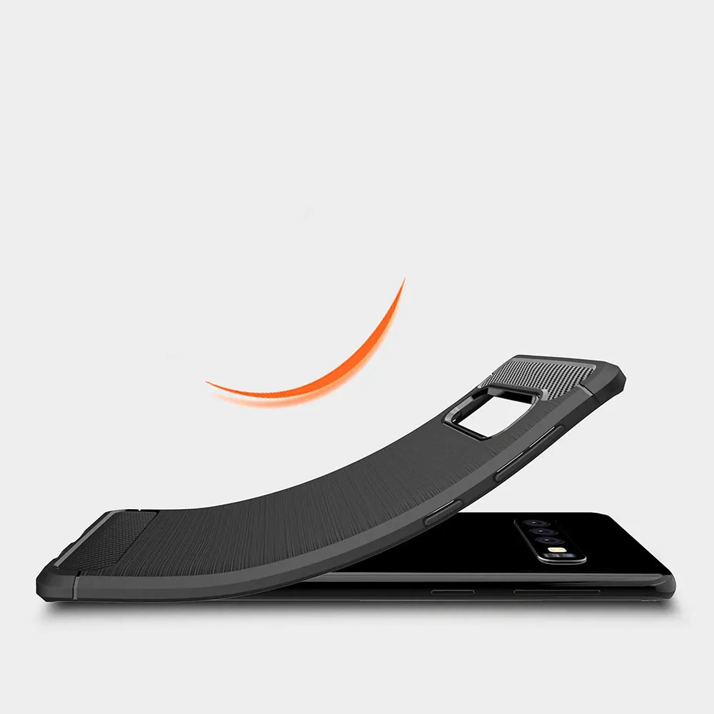 Carbon Case silikonové pouzdro Huawei P40 Lite černé