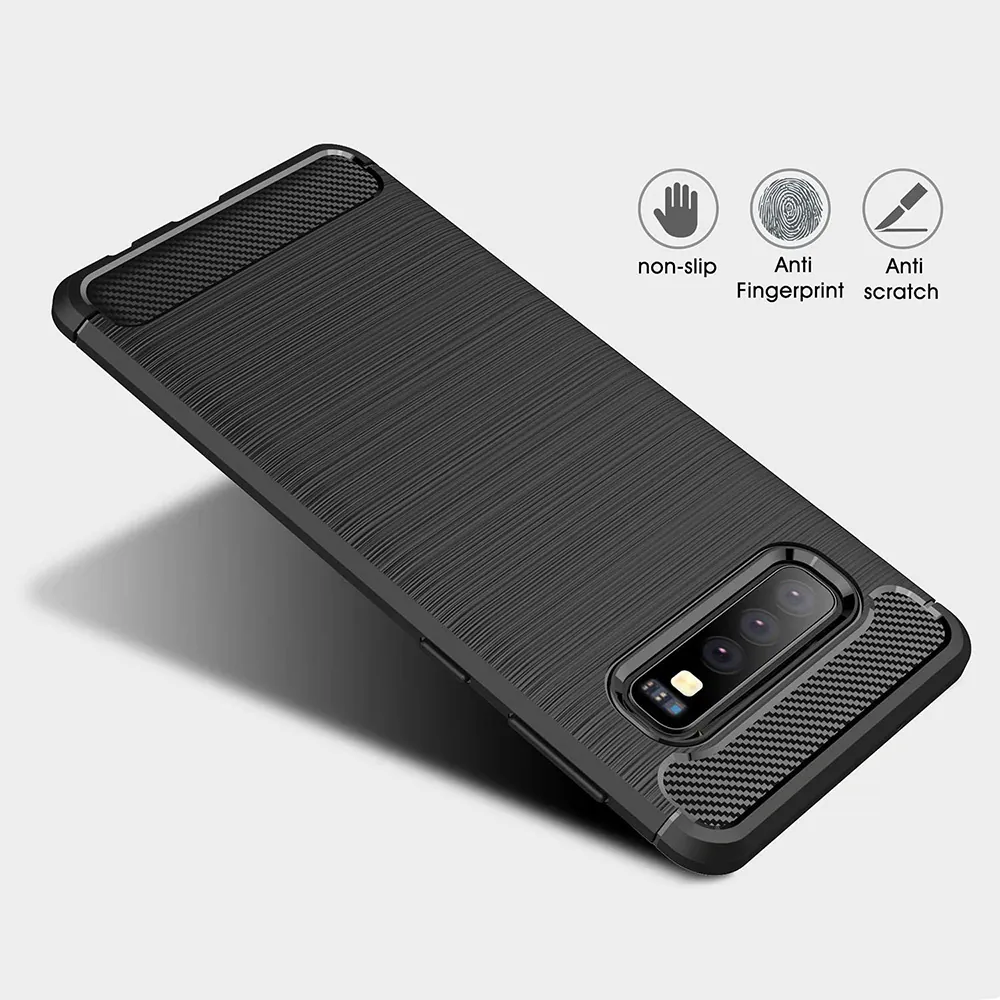 Carbon Case silikonové pouzdro Huawei Y6P černé