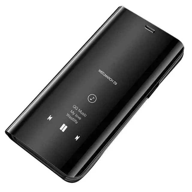Pouzdro Clear View pro Xiaomi Redmi Note 9, černé