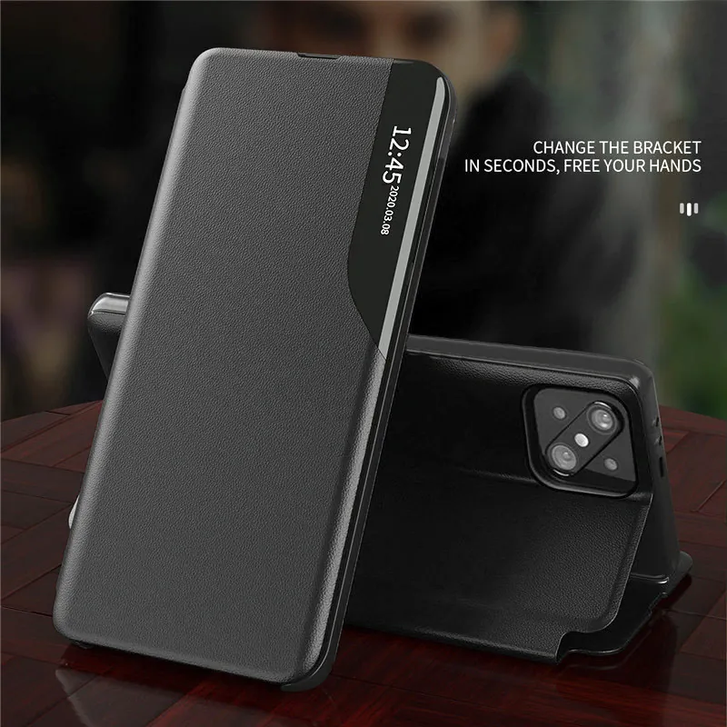 Chytré pouzdro na mobil Smart View Xiaomi Redmi Note 11 5G/Poco M4 Pro 5G , červená