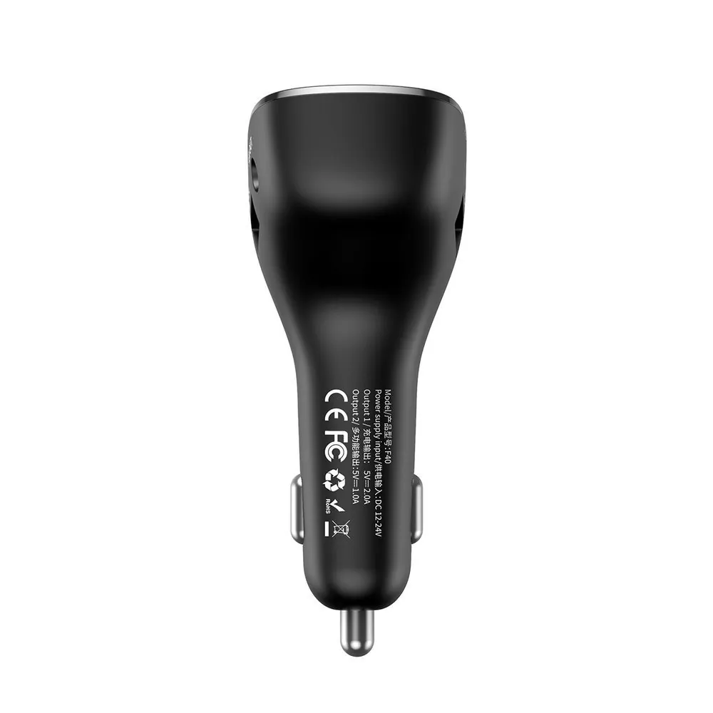 Baseus F40 FM transmitter s USB nabíječkou + AUX CCF40-01