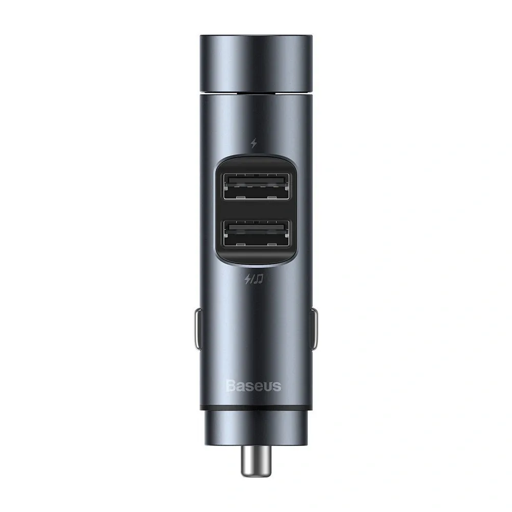 Baseus Energy Column Transmiter FM Bluetooth 5.0, 2x USB 3,1A QC3.0 , šedá (CCNLZ-0G) 6953156215740