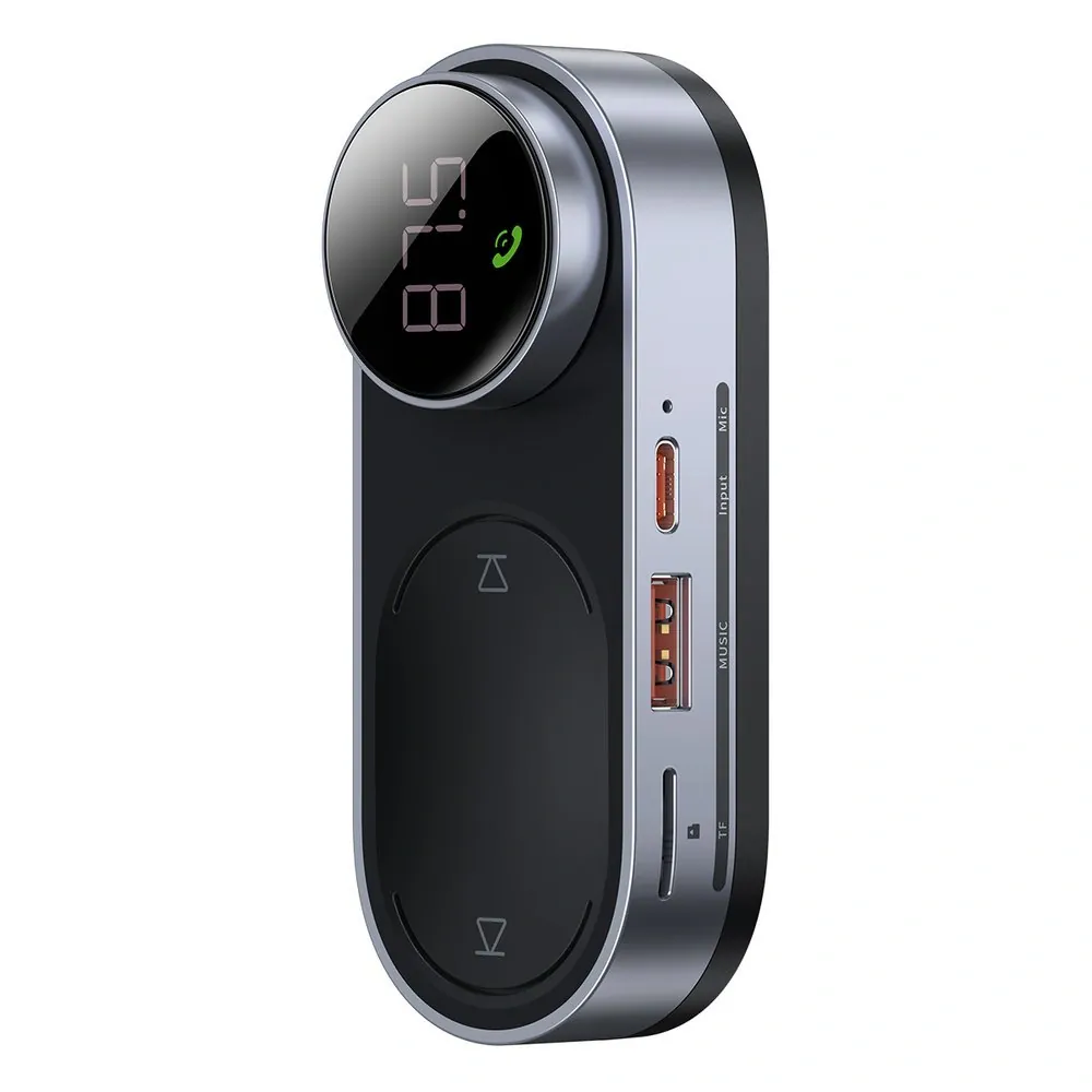 Baseus solar car wireless MP3 music player FM transmitter Bluetooth 5.0 750mAh (TF card / USB / AUX) černá (CDMP000001)