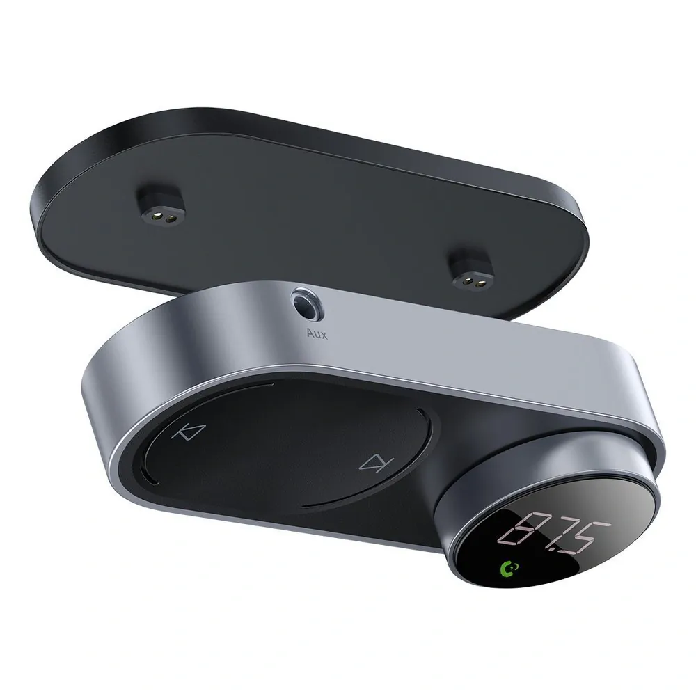 Baseus solar car wireless MP3 music player FM transmitter Bluetooth 5.0 750mAh (TF card / USB / AUX) černá (CDMP000001)