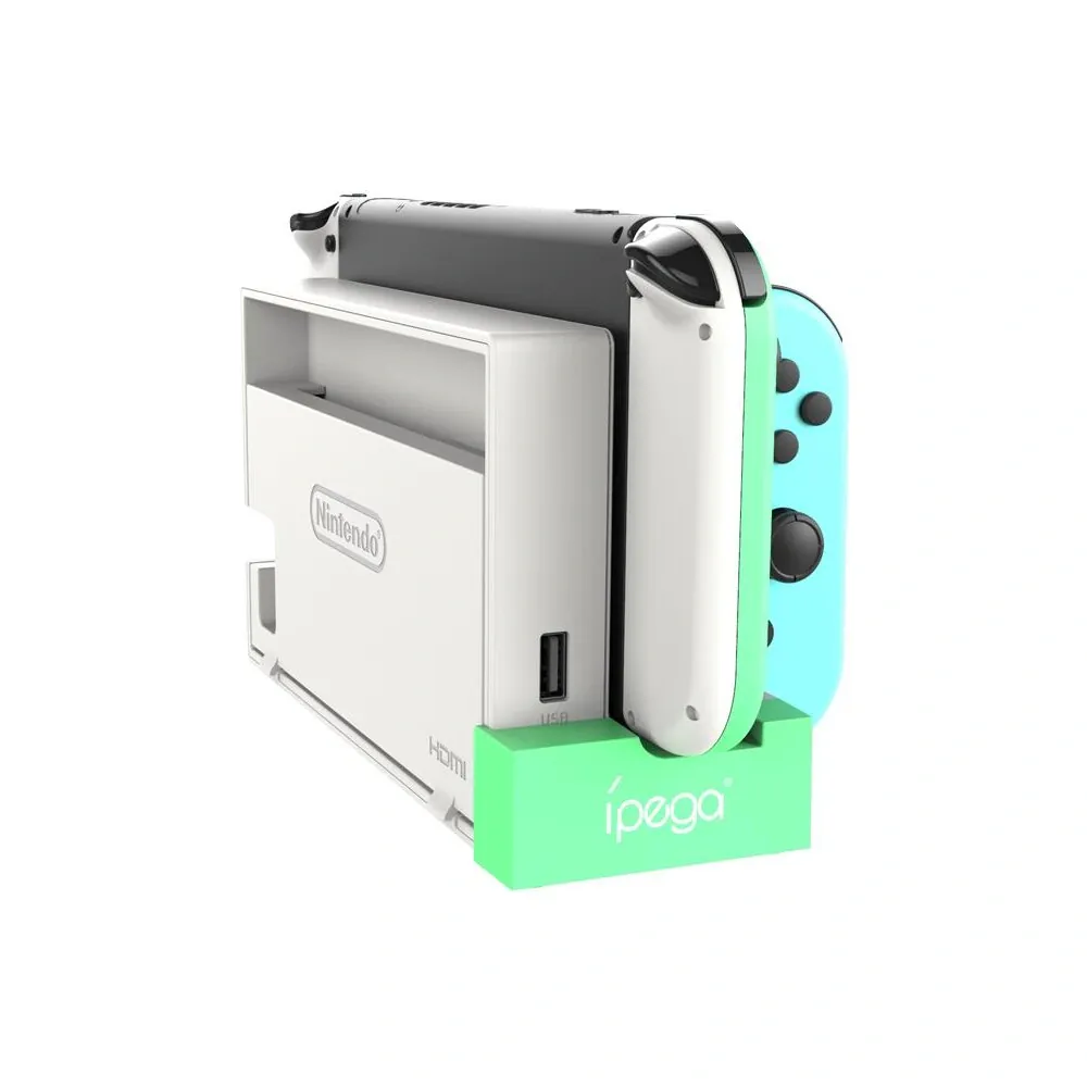 iPega 9186 Charger Dock pro N-Switch a Joy-con White/Green PG-9186A