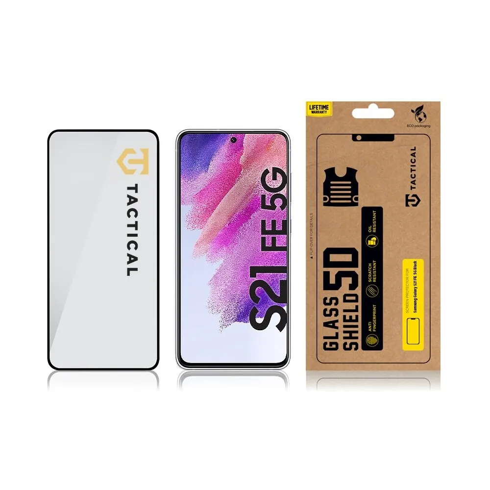Tactical Glass Shield 5D sklo pro Samsung Galaxy S21 FE 5G černé, 8596311157288