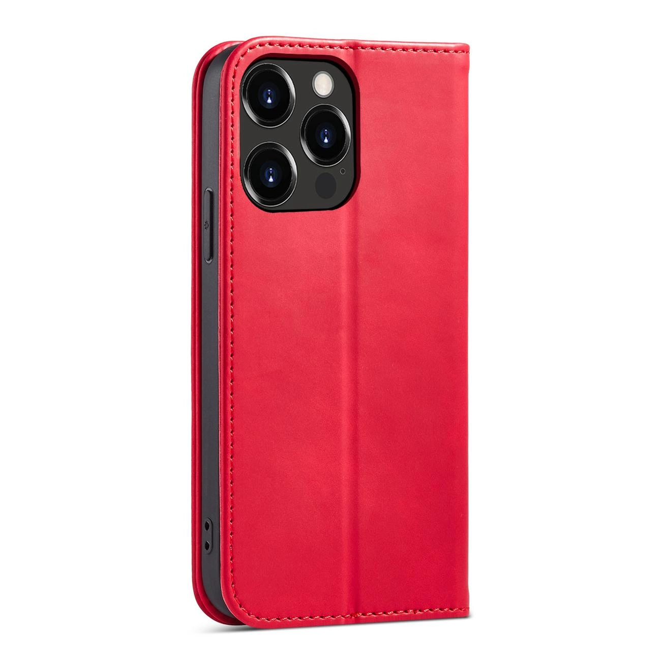 Forcell knížkové pouzdro Magnet Fancy Case pro iPhone 13 Pro Max se stojánkem a kapsou na karty , červená, 9145576249659