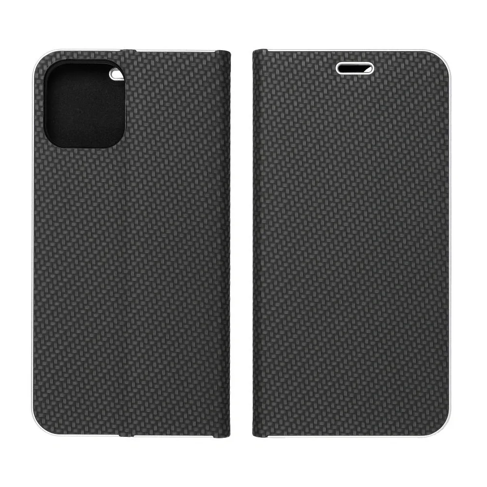 Forcell Pouzdro LUNA Book Carbon pro SAMSUNG A12 , černé 5903396091155