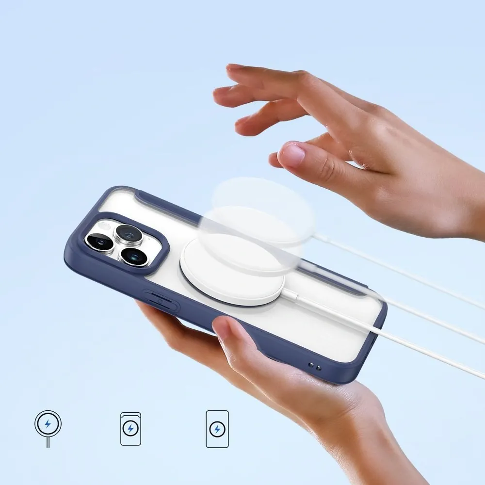 Dux Ducis Skin X Pro Flipové pouzdro s MagSafe pro Apple iPhone 15 Pro Max , modrá 6934913025277