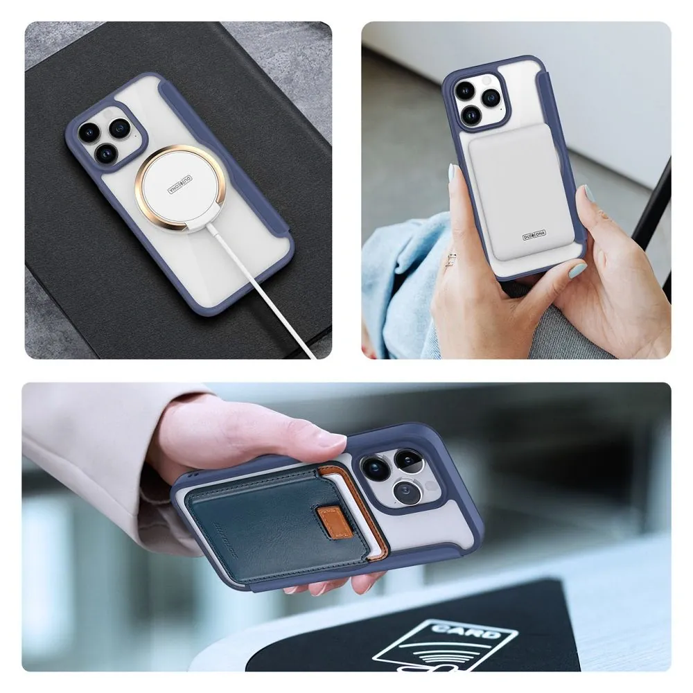 Dux Ducis Skin X Pro Flipové pouzdro s MagSafe pro Apple iPhone 15 Pro Max , modrá 6934913025277