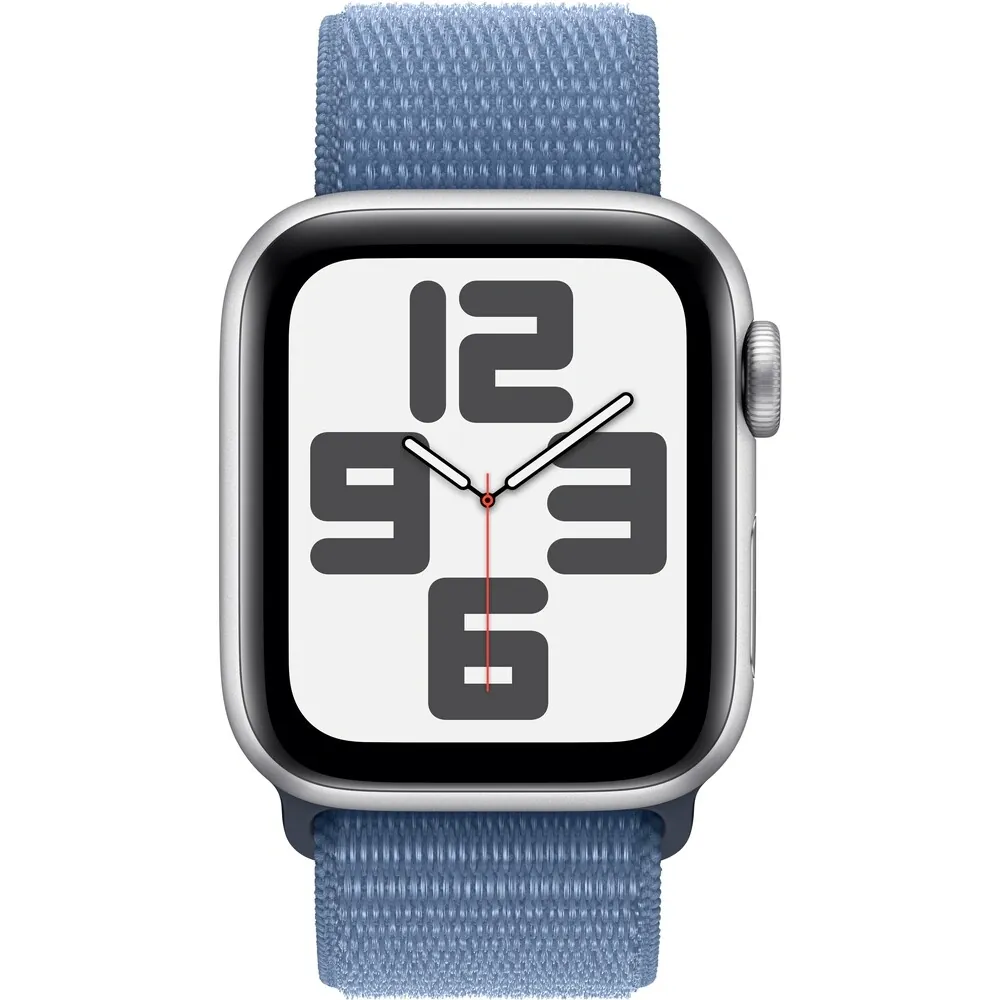 Apple Watch SE (2023) GPS 40mm sportovní provlékací řemínek ledově modrý, MRE33QC/A