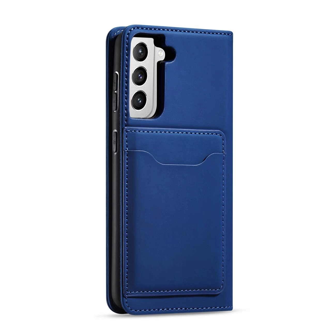 Forcell Knížkové pouzdro Magnet Card Case pro Samsung Galaxy S22+ (S22 Plus) se stojánkem a kapsou na karty , modrá,  9145576251317
