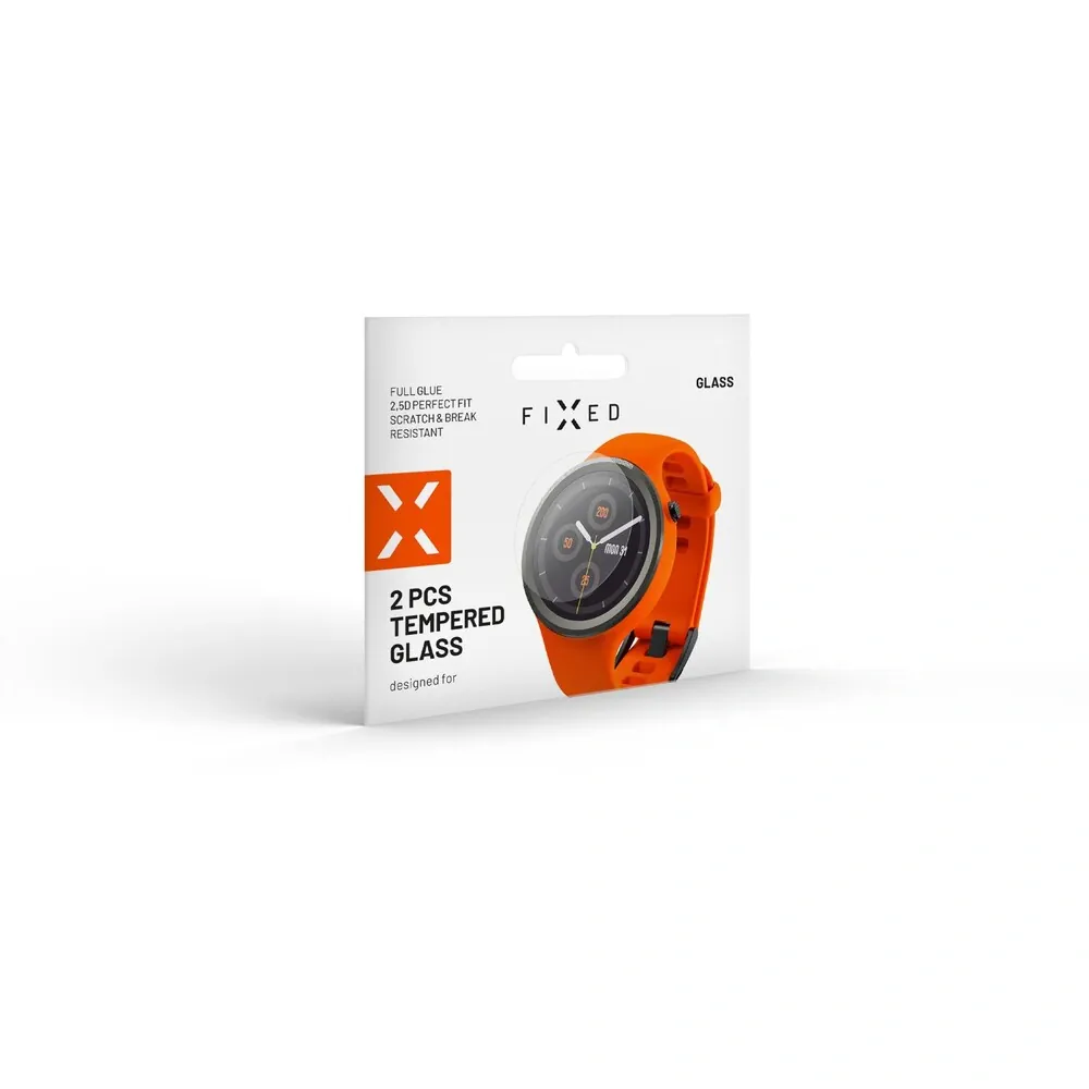 FIXED 2,5D tvrzené sklo Samsung Galaxy Watch4 (44mm), 2ks, čiré