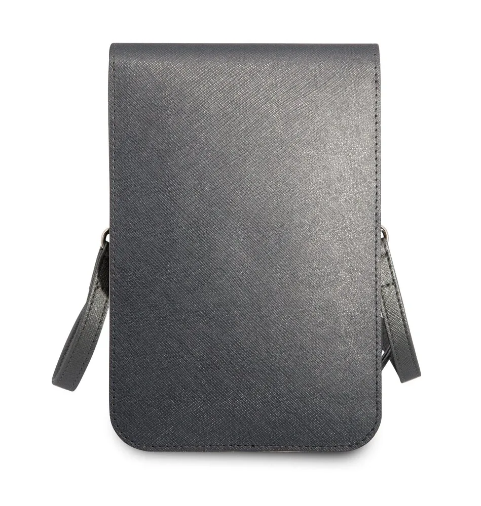 Guess PU Saffiano Triangle Logo Phone Bag Grey 3666339050504