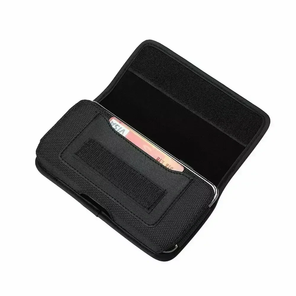 Horizontální pouzdro na opasek OXFORD Model 3 (XL) – 16 x 8 cm, černé