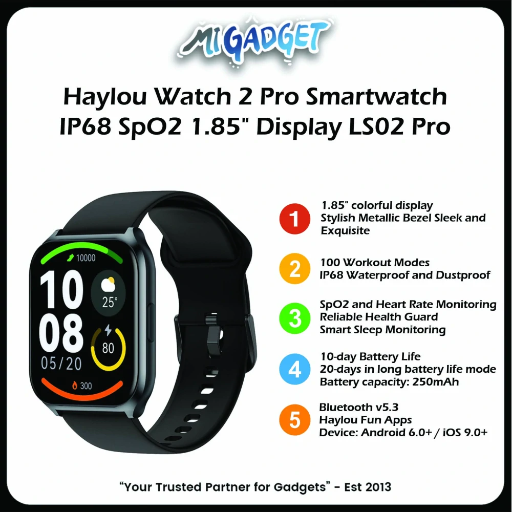 Haylou Smart Watch 2 Pro LS02, stříbrné