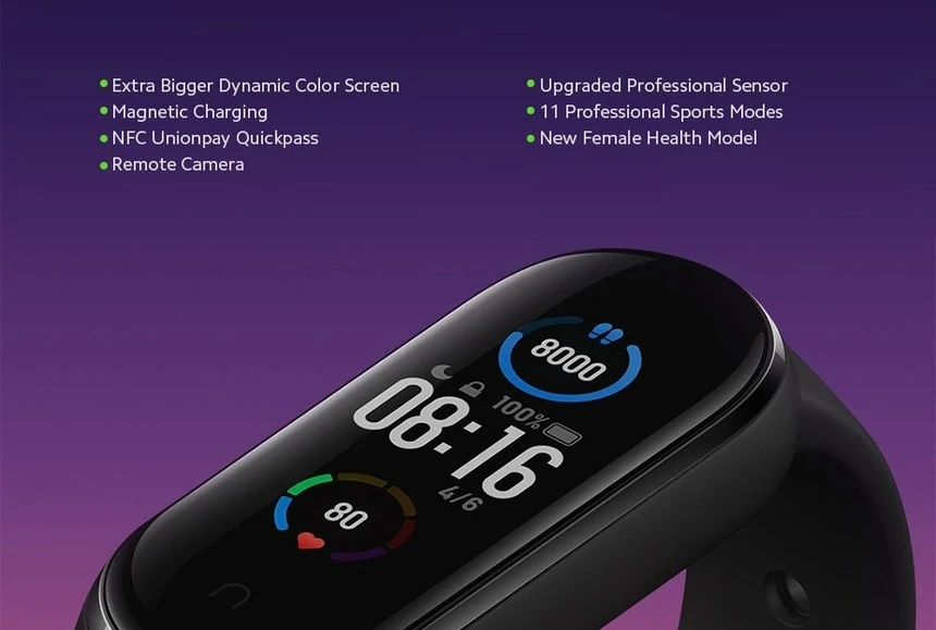 chytrý náramek Mi Smart Band 5, černý
