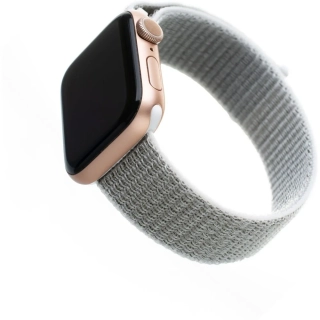 FIXED Nylon Strap nylonový pásek pro Apple Watch 42/44/45mm bílošedý, 3-44mm