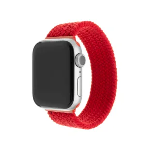 Elastický nylonový řemínek FIXED Nylon Strap pro Apple Watch 38/40/41mm, velikost S, červený FIXENST-436-S-RD