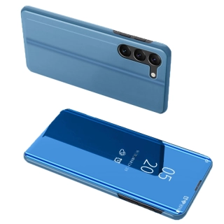Forcell Clear View Case pouzdro Samsung Galaxy S23+ , knížkové se stojánkem , modrá,  9145576270257