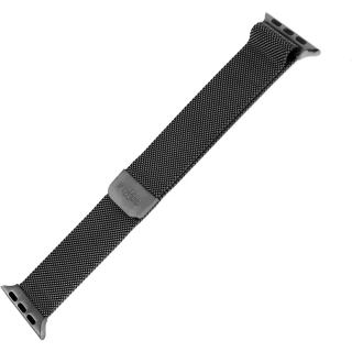 FIXED Mesh Strap síťový nerezový řemínek Apple Watch 42/44/45mm černý, FIXMEST-434-BK