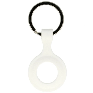 Silikonové pouzdro klíčenka pro Apple AirTag, bílá