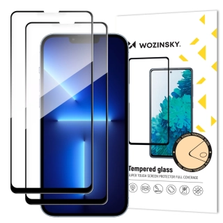 Wozinsky sada 2ks Wozinsky 5D Full Glue (case friendly) tvrzené sklo pro iPhone 14, iPhone 13 Pro / iPhone 13 , černá 9145576216804