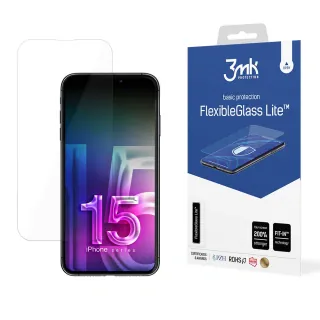 Hybridní sklo pro Apple iPhone 15 - 3mk FlexibleGlass Lite™ 5903108535311