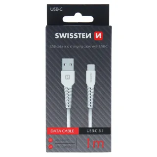 Datový Kabel Swissten Usb / Usb-C 1,0 M Bílý 8595217466210