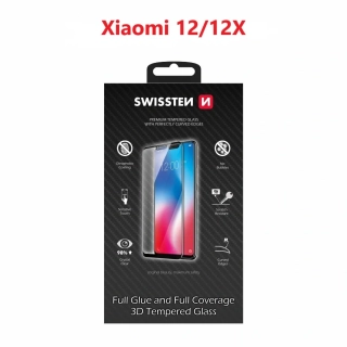 sklo swissten ultra durable 3d full glue glass xiaomi 12/12x černé