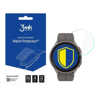 Tvrzené sklo na hodinky Samsung Galaxy Watch 5 Pro 45 mm - 3MK Watch Protection FlexibleGlass, (3ks) , 5903108489164