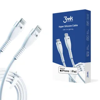 3MK 3mk Hyper Silicone Cable Type-C to Lightning 20W 3A White (5903108444071)