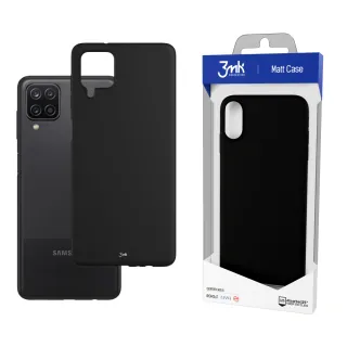 Odolný zadní kryt pro Samsung Galaxy A12 - 3mk Matt Case black  5903108357548