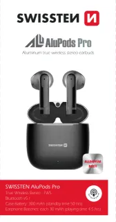 Bluetooth Tws Sluchátka Swissten Alupods Pro 8595217480384