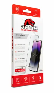 Swissten Raptor Diamond Ultra Clear 3D Temperované Sklo Pro Apple Iphone 14 Černé 8595217481640