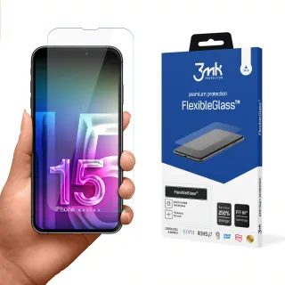 3MK Ochranné tvrzené sklo pro Apple iPhone 15 Pro - 3mk FlexibleGlass™ (5903108535557)