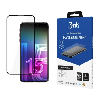 9H 3mk HardGlass Max™ na iPhone 15 Pro